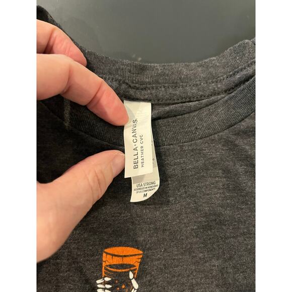 Bella Canvas Boozin' Skeleton Halloween Long Sleeve T-Shirt Gray Fun Adult - Picture 8 of 9